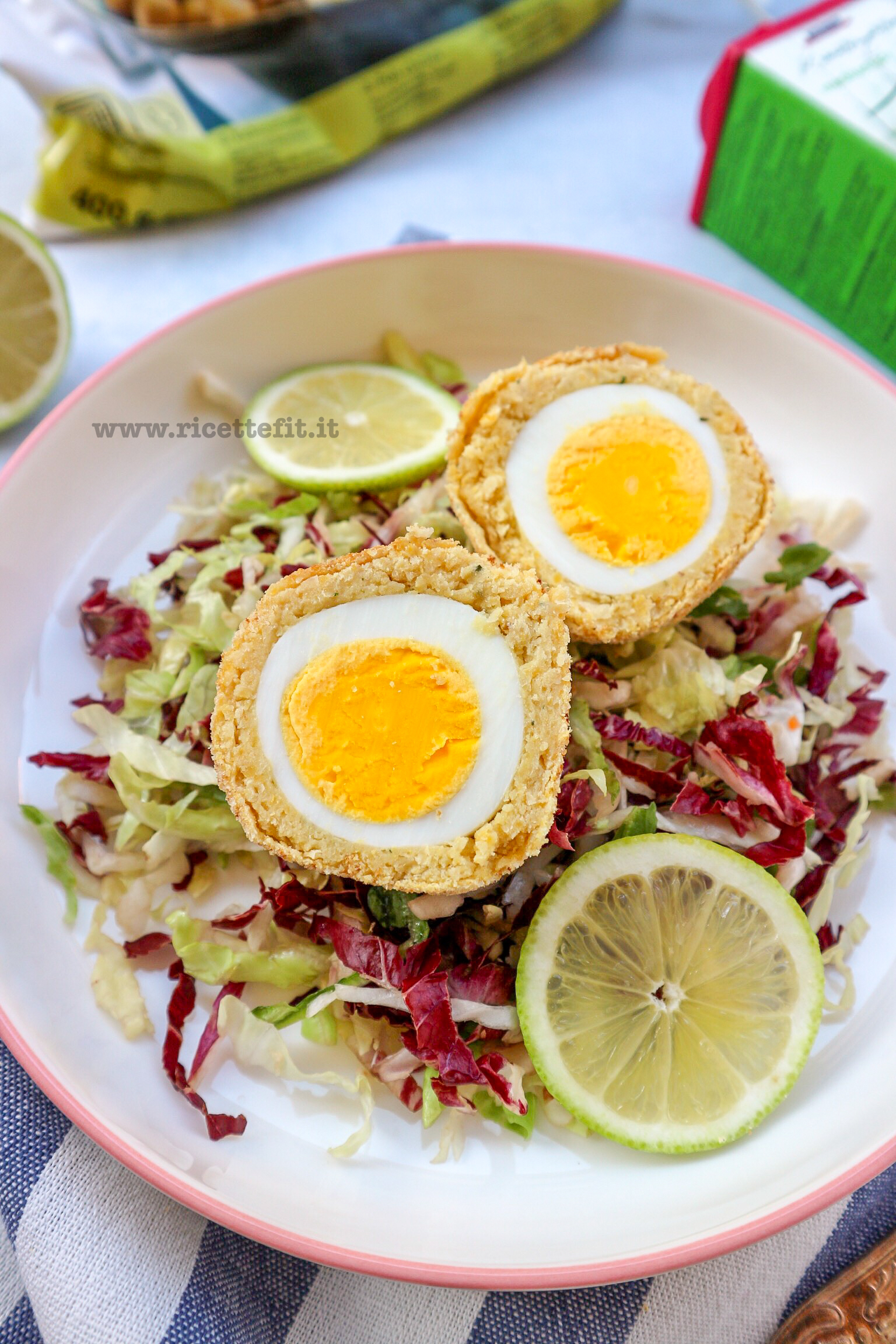 Uova alla scozzese SCOTCH EGG senza carne vegetariane senza lattosio light di LA VIE EST FIT